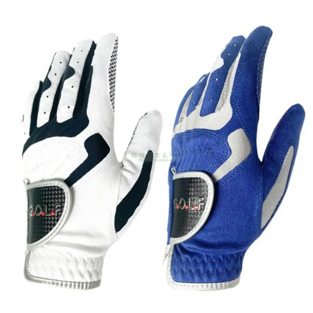 

1pc Golf Gloves Men Professional Breathable Blue White Soft Fabric Left Hand Sports Non-slip Glove For Golfer Gift New