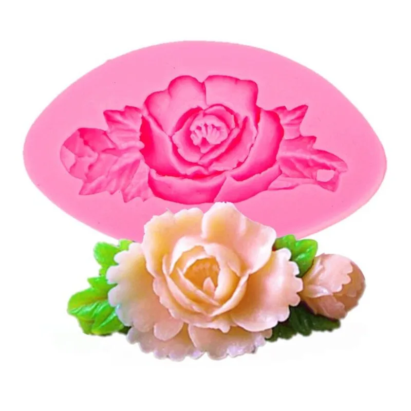 

3D Rose Flower Cake Silicone Mold Fondant Cake Decorating Chocolate Candy Molds Resin Clay Soap Mould Kitchen Baking Cake Tools