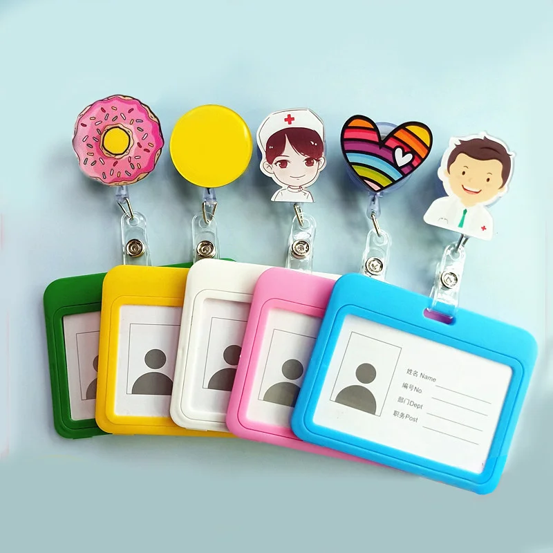 

Cute Credit Card Holder Cartoon Cute Business Retractable Credit Card Holders Bank ID Holders Badge Student Bus Card Cover Case