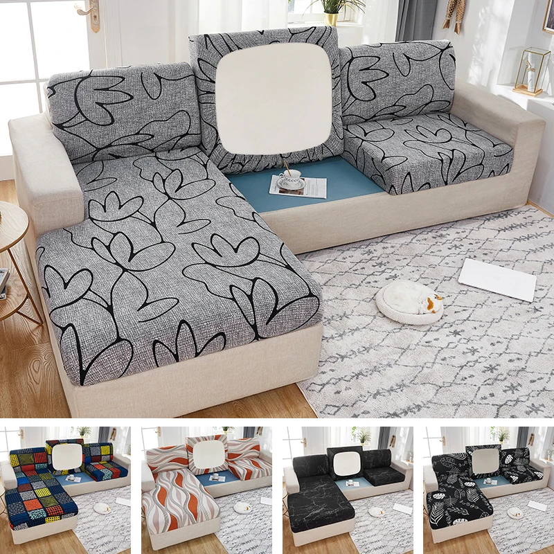 

Printed Sofa Cushion Cover Elastic Furniture Protector Washable Sofa Seat For Room Cushion Slipcover Spandex Couch Cover
