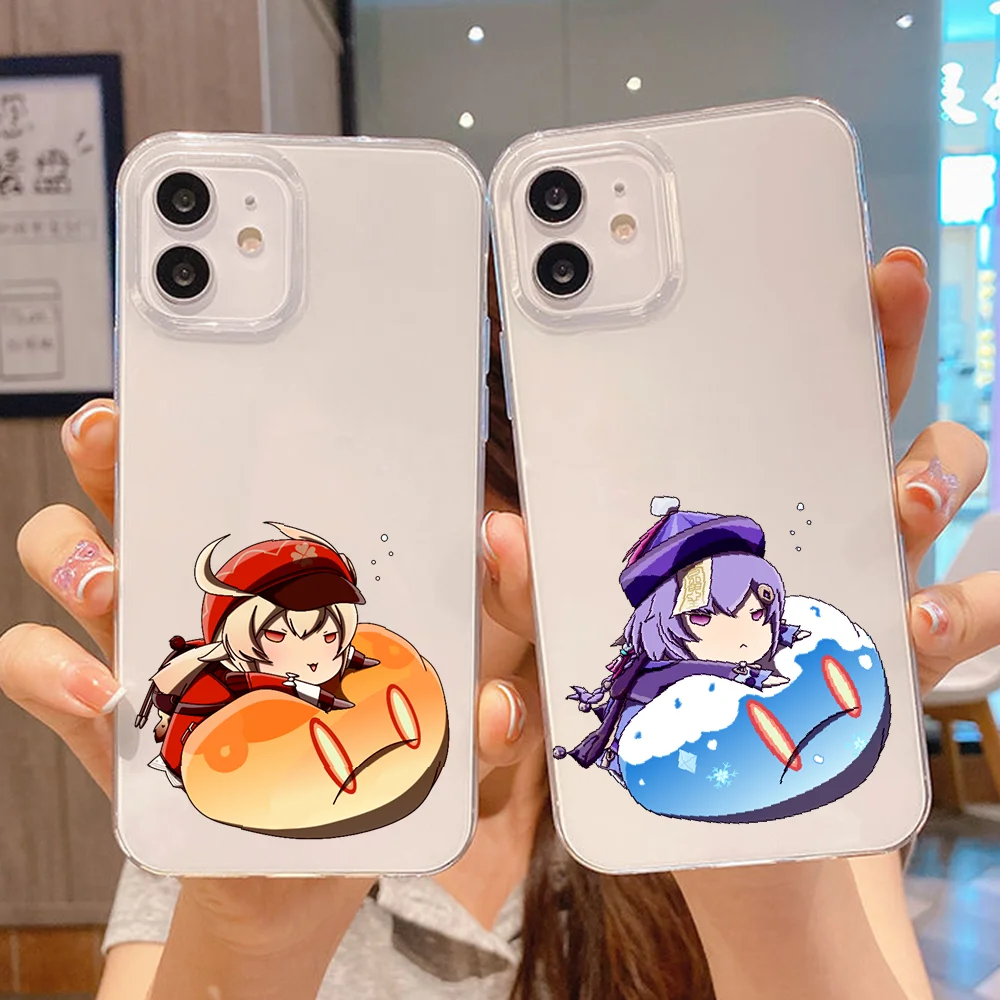 

Мультяшный ударопрочный чехол Genshin для телефона Xiaomi Mi Max Note 3 A2 A3 8 9 9T 10 Lite Pro, ультрапрозрачный силиконовый 3D чехол