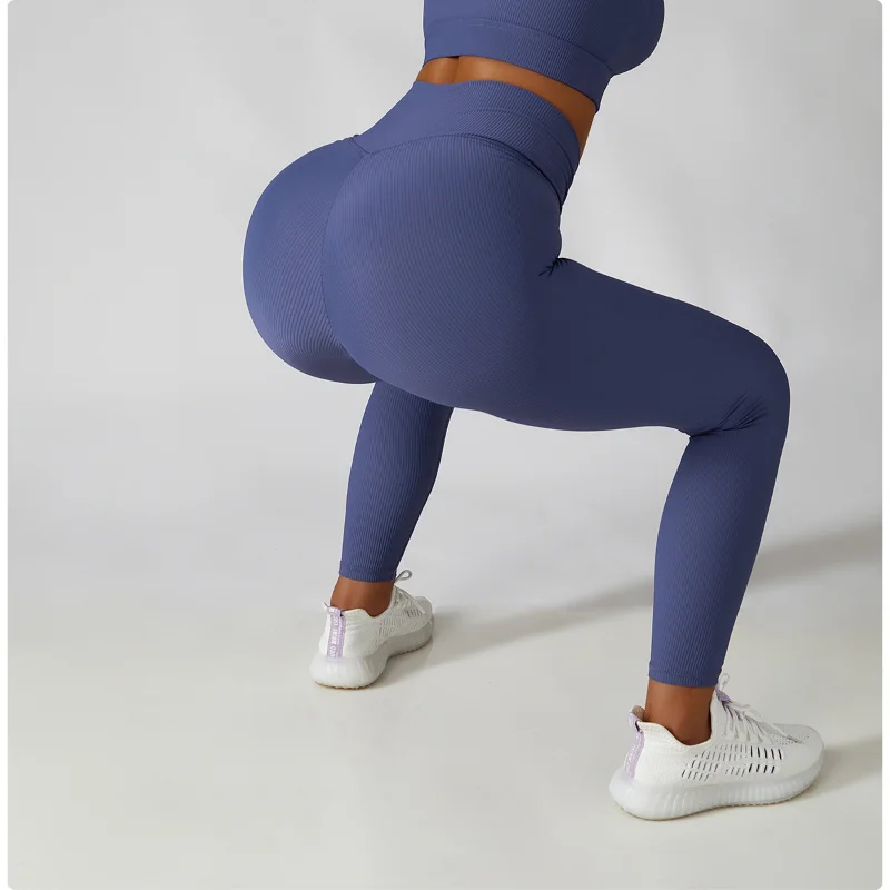 Leggins Women Gym Outfit Yoga Fitting Woman Training Exercise Sports Ribbed Leggings Fitness for Women Push Up Clothing Tights