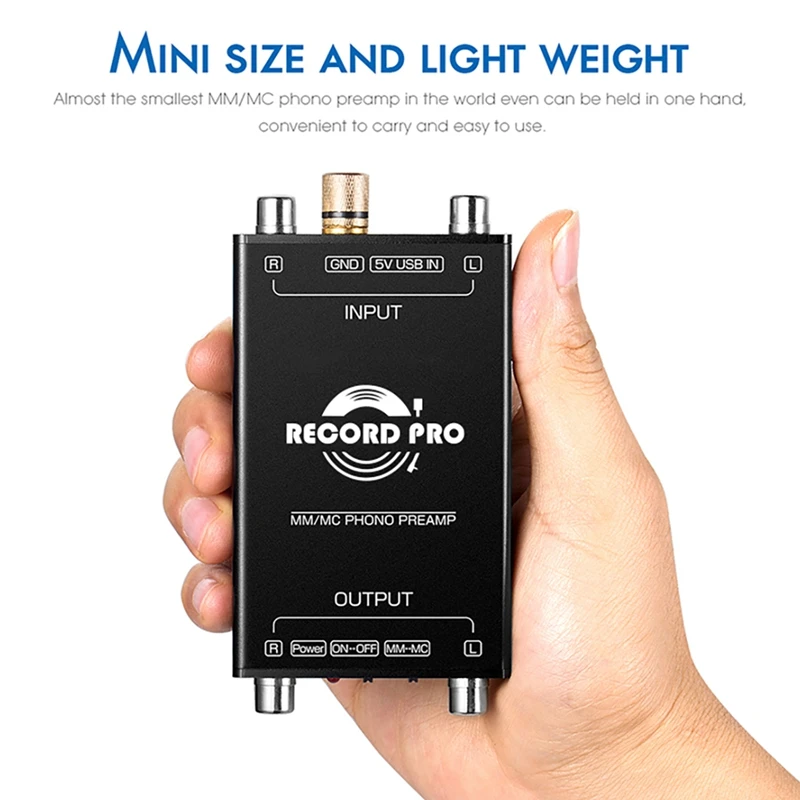 Mini MM MC Phono Stage Preamp Виниловый проигрыватель проигрывателей Попередний усилитель