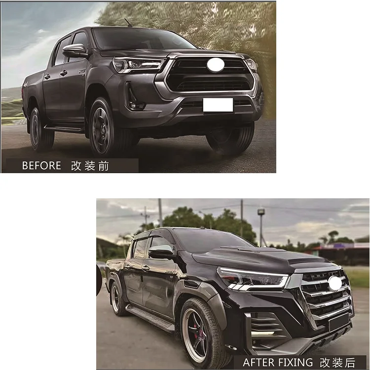 Для Hilux Revo 2021: Комплект обвесов в стиле X-Men от DaMeiAuto Parts – передний бампер, решетка радиатора, обвес кузова (art.: 3920d9ebcfbf7) - 3920d9ebcfbf7