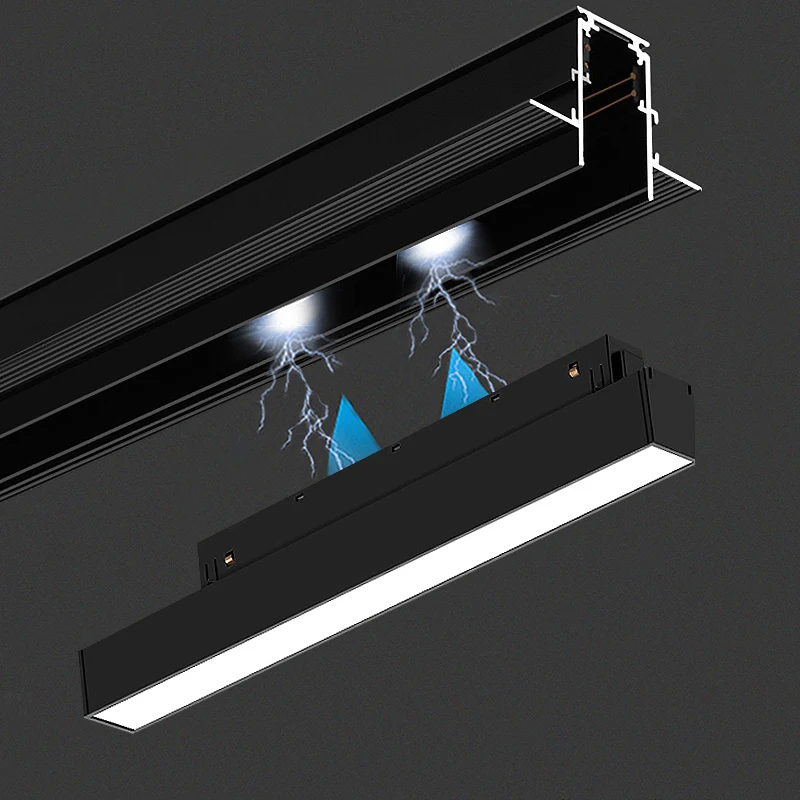 Светодиодный магнитный Трековый светильник умная направляющая с регулируемой