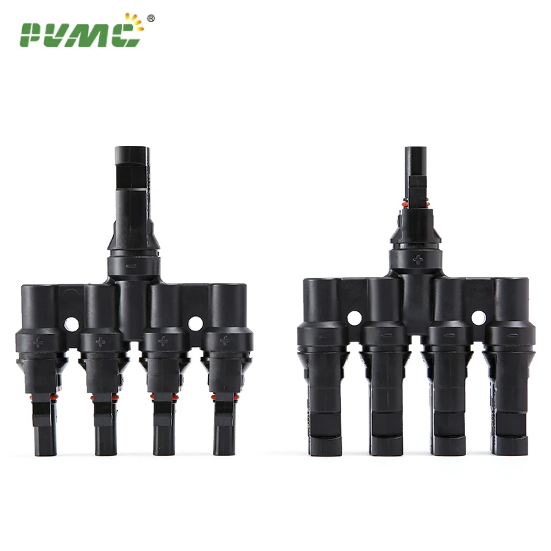 

Free shipping 1 Pair x Male Female M/FM 4 to 1 Solar Panel Connector Cable Splitter Adapter PV 4T Branch parallel Connector