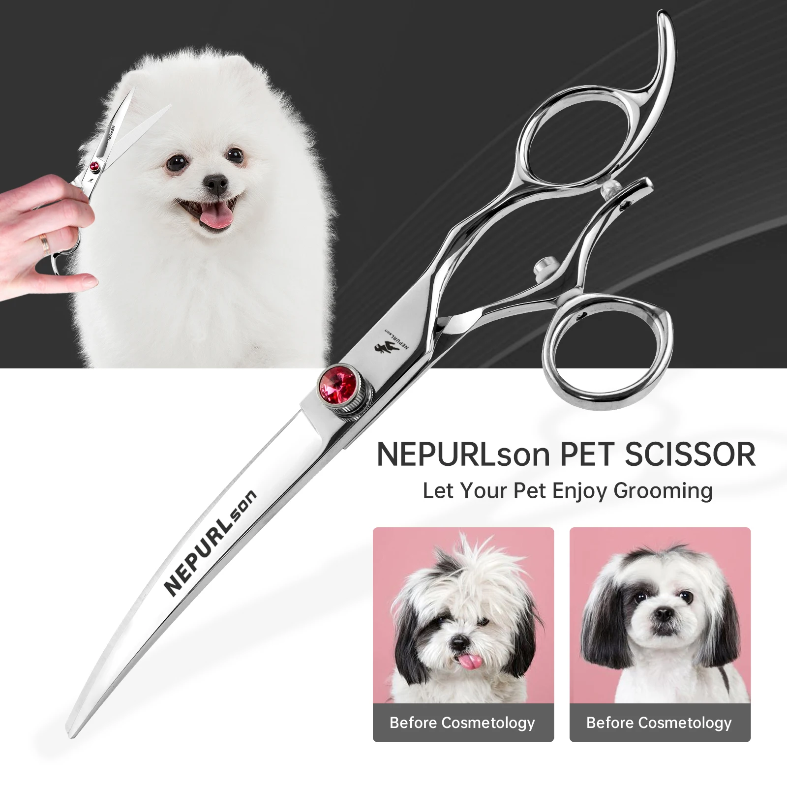 7 5 &quotНожницы для груминга собак ножницы стрижки изогнутые