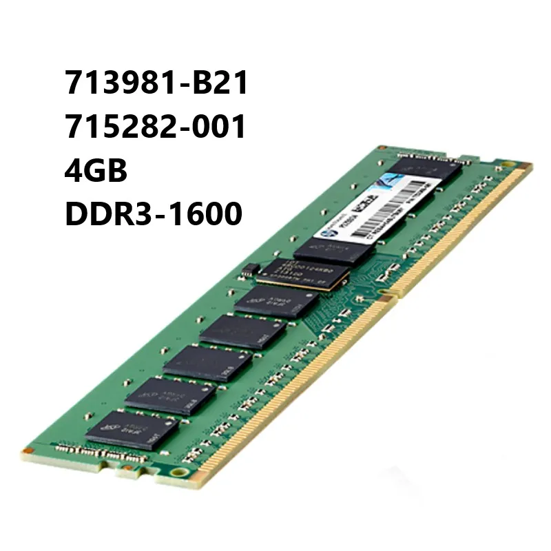Комплект Смарт-памяти 713981-B21 715282-001, 4 Гб, одинарный рейтинг x4 DDR3-1600MHz CL11 Reg, память низкого напряжения для серверов H + PE ProLiant G8