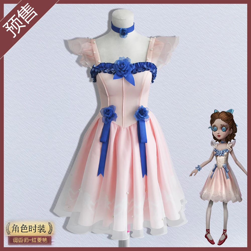 

Hot Game Anime Identity V Vera Nair The Red Lolita Maid Dress Party Daily Uniform Cosplay Costume Women Halloween Role Play