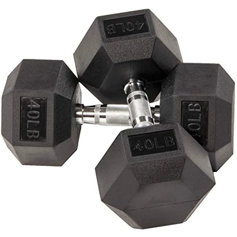 

Balancefrom Rubber Encased Hex Dumbbell In Pairs,for Various Exercise Purposes,handles Designed To Fit,made of Alloy Steel