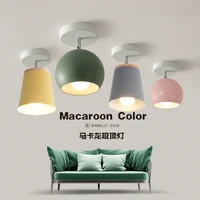 phyval macaron ceiling lights nordic creative round iron e27 for living room bedroom aisle corridor modern led light fixtures