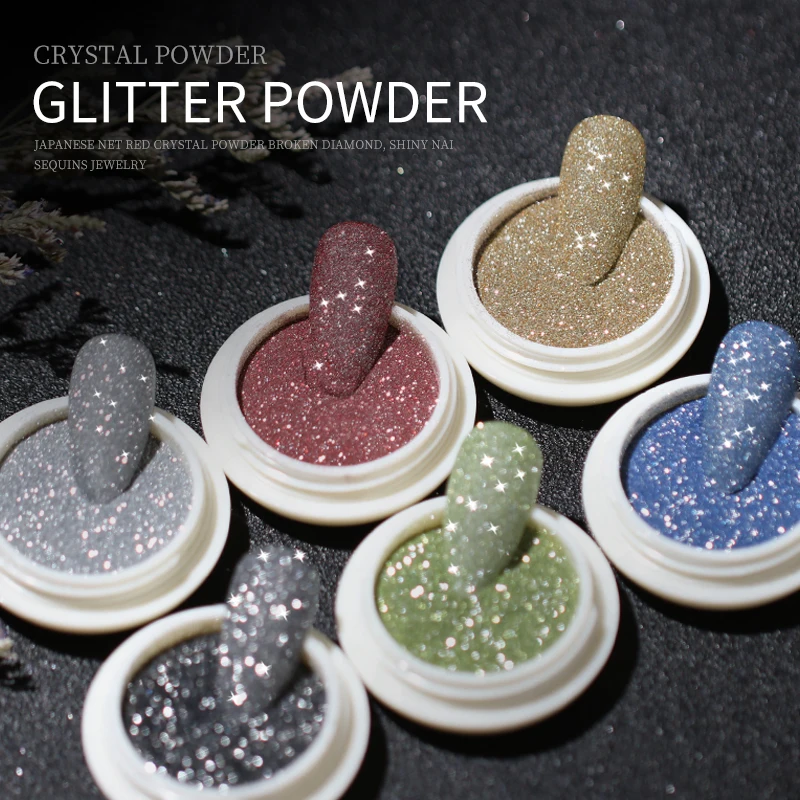 

Nail Powder Nails Art Decoration Sparkly Sequins Design Glitter Flakes Gel Powder Aurora Mirror Pigment DIY Manicure Accessories