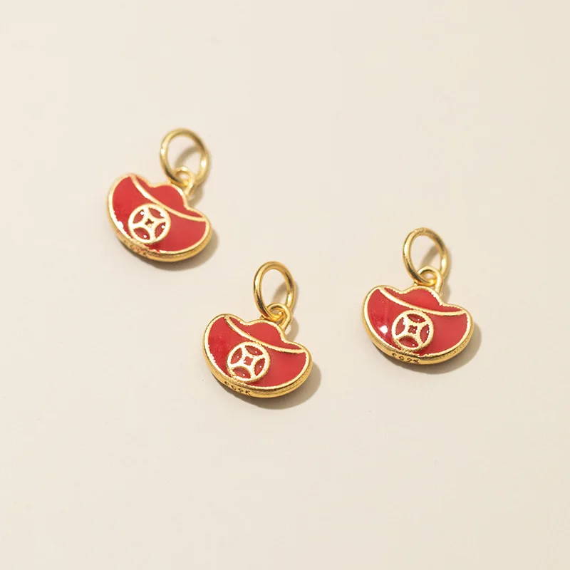 TrustDavis Подвеска из настоящего серебра 925 пробы модное милое золото 18 карат слиток