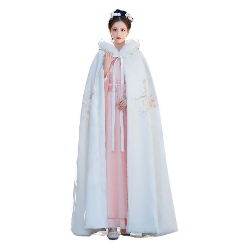 Женская зимняя Длинная накидка в античном стиле