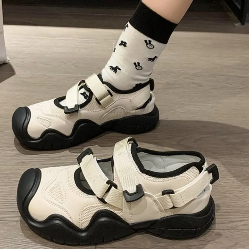 

Flats Platform Women Sports Sandals Summer Sneakers Fashion Breathable Walking Shoes 2023 New Trend Casual Running Women Zapatos