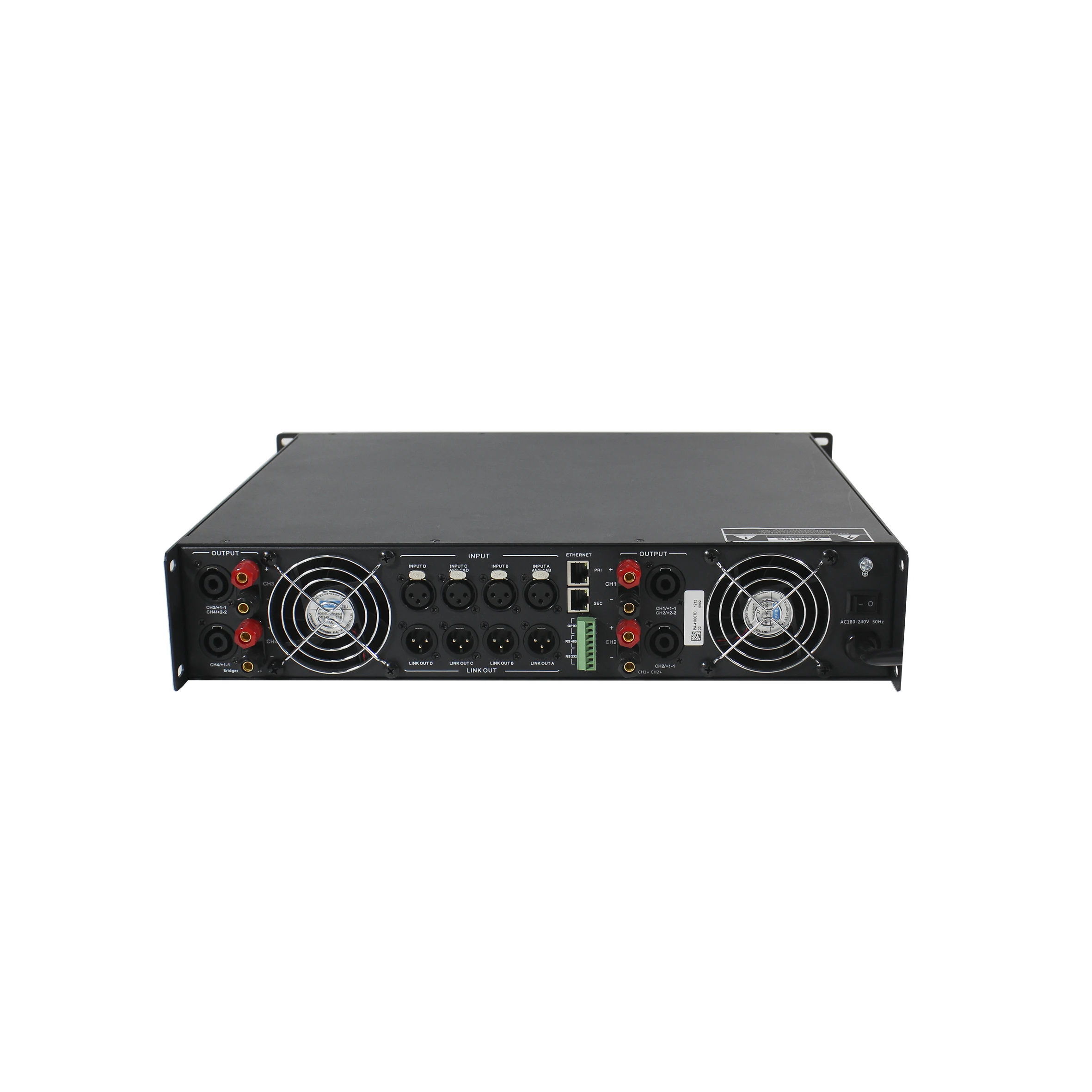 Фото Новый дизайн Aliexpress: профессиональный усилитель мощности класса D 4*1500W DSP 1U с 4,3-дюймовым сенсорным IPS-экраном №5