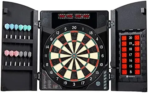 

Dartboard with Cabinet and Accessories - Multiple Styles Available Steel tip darts Tungsten darts Darts Bow Arrows for archery T