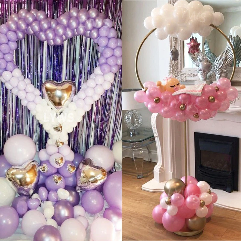 

Balloon Arch Stand Baby Shower Birthday Decoration Round Heart Wreath Frame Bow of Balloons Holder Wedding Party Balloon Support