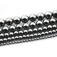 1 strands 153738cm round natural hematite stone rock 4mm 6mm 8mm 10mm 12mm beads lot for jewelry making diy bracelet
