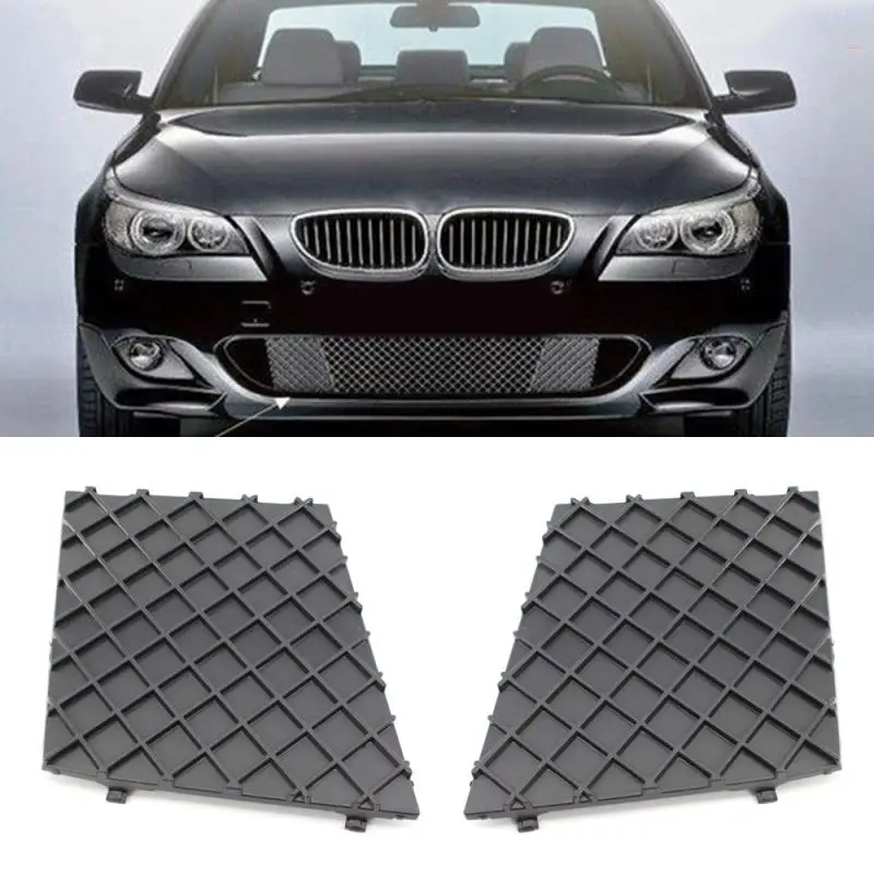 5-Series E60 E61 M Package 2004-2009 Right Exteriors Grill Grille Gloss Black Kidney Sport Racing Grills Front Bumper Fit BMW images - 6