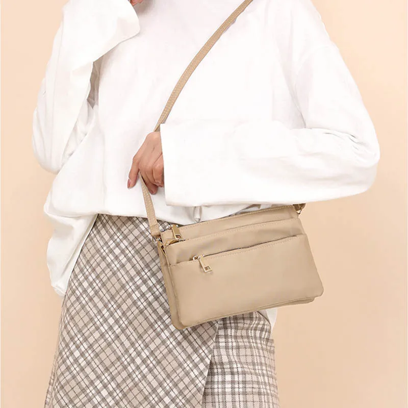 Fashion Trend Bag for Women Designer Shoulder Bags Casual Multi-layer Crossbody Bag Zipper Travel Phone Female Messenger Pouch