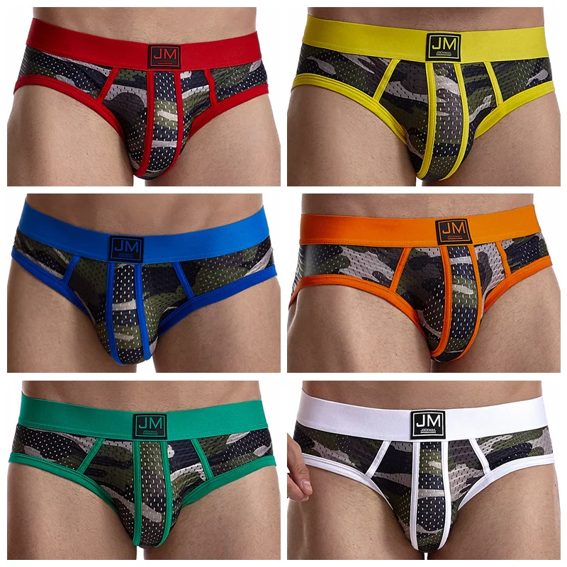 Трусы-боксеры JOCKMAIL мужские с заниженной талией камуфляжные дышащие трусы из