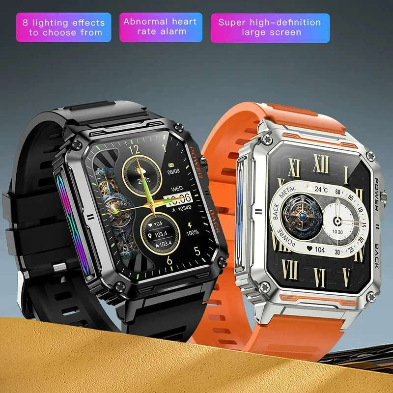 Умные часы для спорта на открытом воздухе с цветным светодиодным освещением