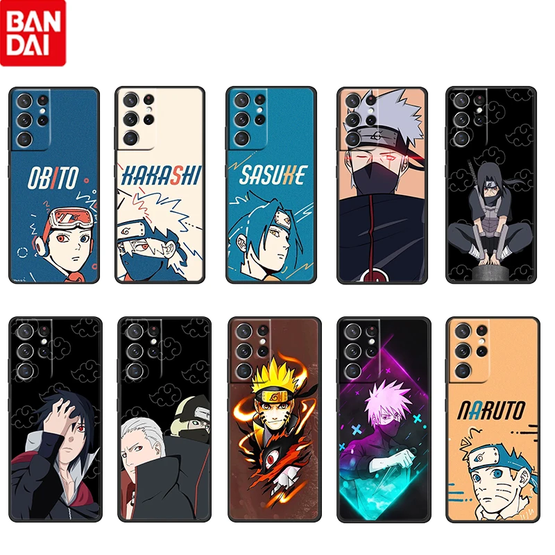 

Anime NARUTO Ink Painting For Samsung Galaxy S22 S21 S20 Ultra Plus Pro S10 S9 S8 S7 4G 5G TPU Soft Black Phone Case Funda Coque