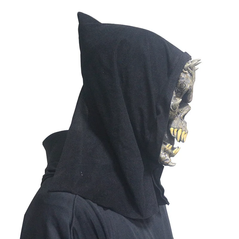 Маска На Голову Страшного Призрака Хэллоуин Из Спандекса С Кожаным Эффектом