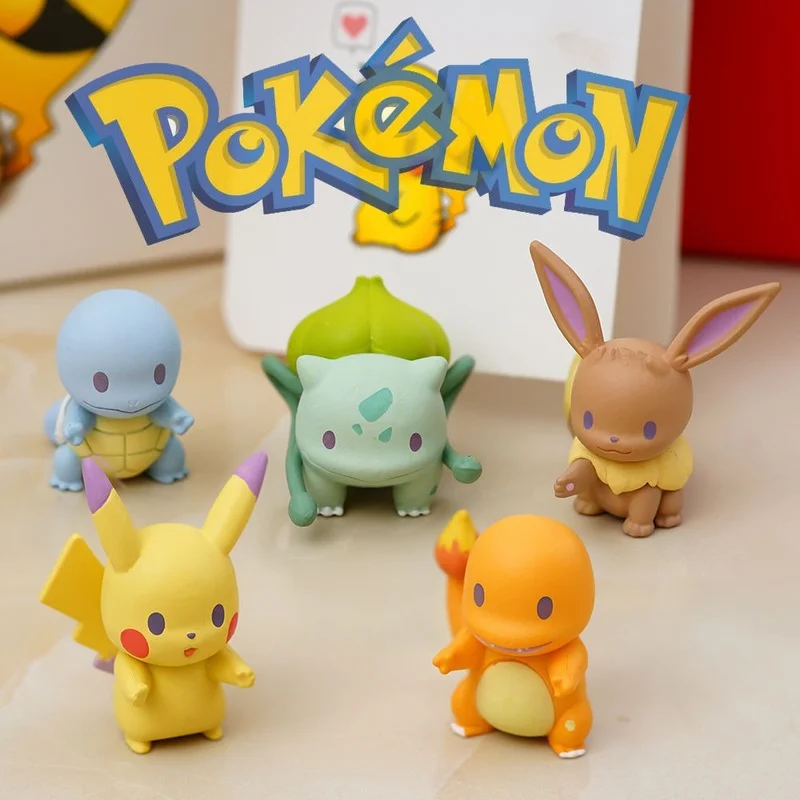 

Hot-selling Pokemon Pikachu row station doll car trinkets can reach duck wonderful frog seeds small fire dragon children's gift