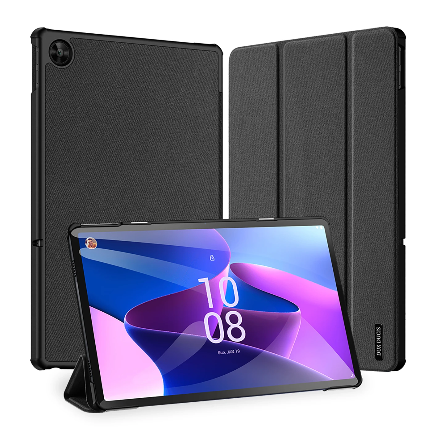 DUX DUCIS чехол для Lenovo Tab M10 Plus 3-го поколения 10,6 дюймов Тонкий тройного сложения стойка жесткая задняя крышка