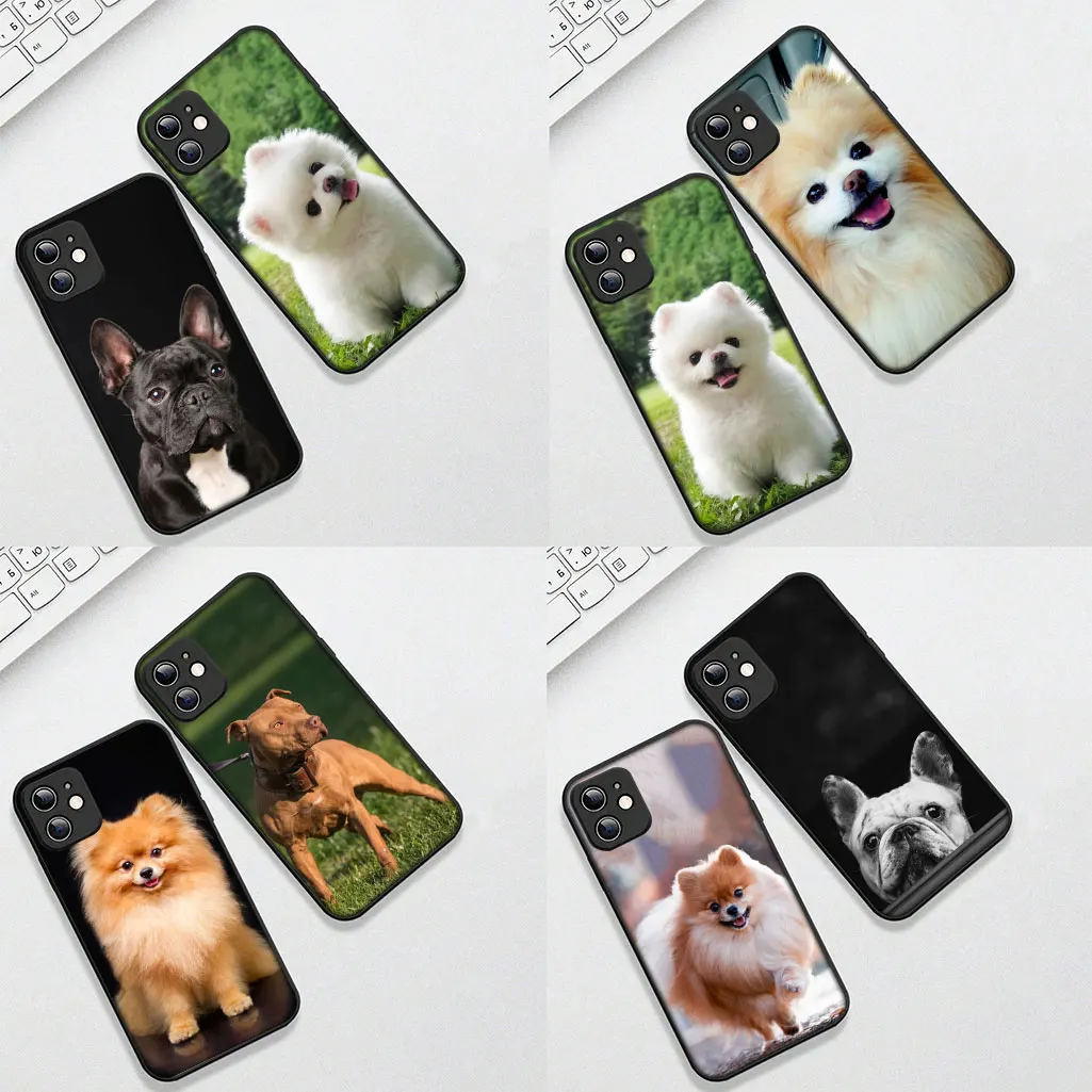 Фото Чехол для телефона Xiaomi Poco X7 X6 C75 C65 M7 M6 F6 F5 5G Redmi Note 9 8 Pro 8A Защитный чехол Франция Бульдог Померанский пес №5
