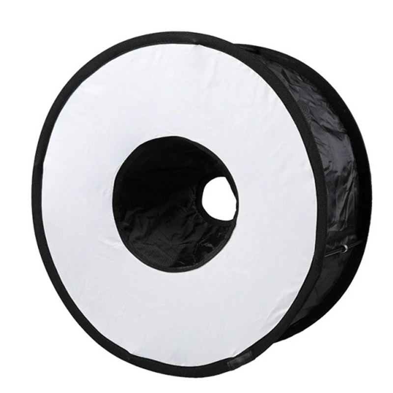 

Botique-45Cm Ring Softbox Speedlight Round Style Flash Light Shoot Soft Box Foldable Soft Flash Light Diffuser
