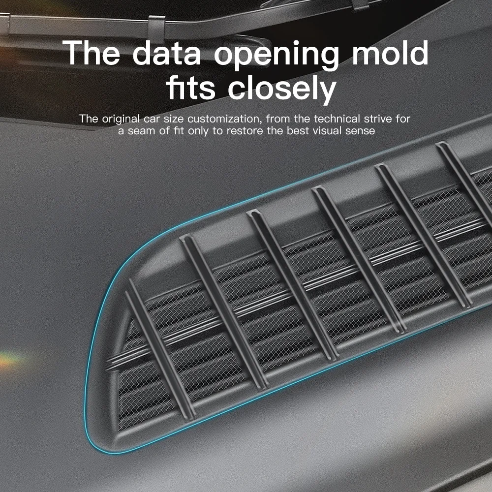 

Suitable for Tesla Model Y front cover air conditioner into the trend protective cover modified insect net auto parts