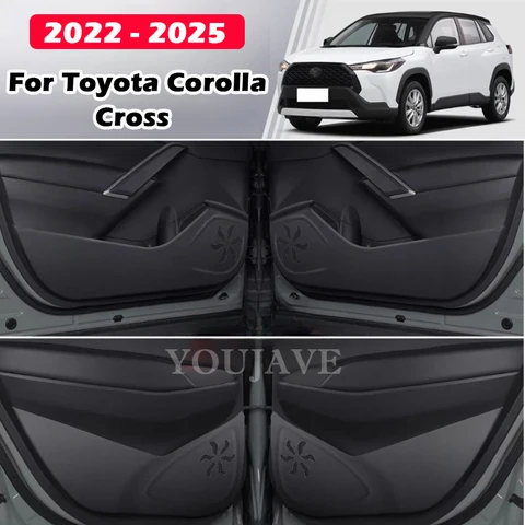 Для Toyota Corolla Cross 2022-2024 2025 дверь автомобиля анти-ударная накладка кожаная защитная наклейка на дверь автомобиля Стайлинг Декор аксессуары
