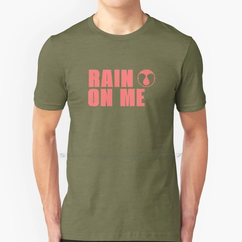 

Футболка Rain On Me из 100% хлопка Rain On Me Chromatica с тупым сердцем, большой размер 6xl, модная футболка в подарок