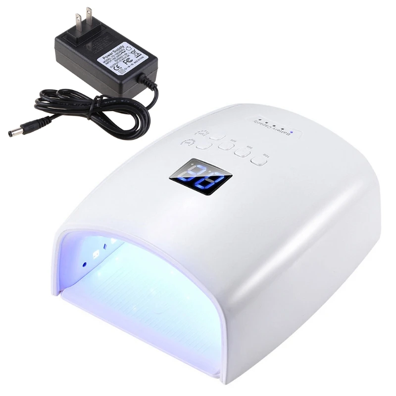 

48W Rechargeable Dryer Quick-Drying Portable Resin Curing Light with Wireless LCD Display 5 Timer Settting UV LED Lamps