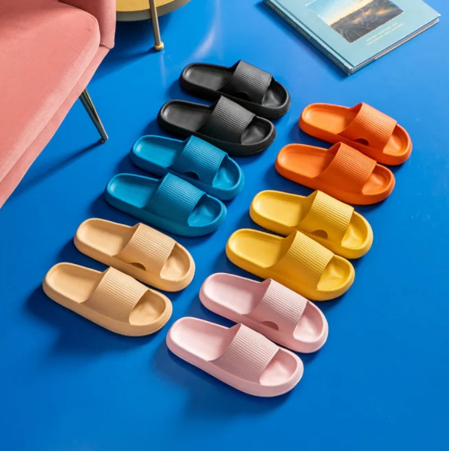 

Women Thick Platform Slippers Indoor Bathroom Slipper Soft Eva Anti-Slip Couples Home Floor Slides Ladies Summer Shoes 36-46