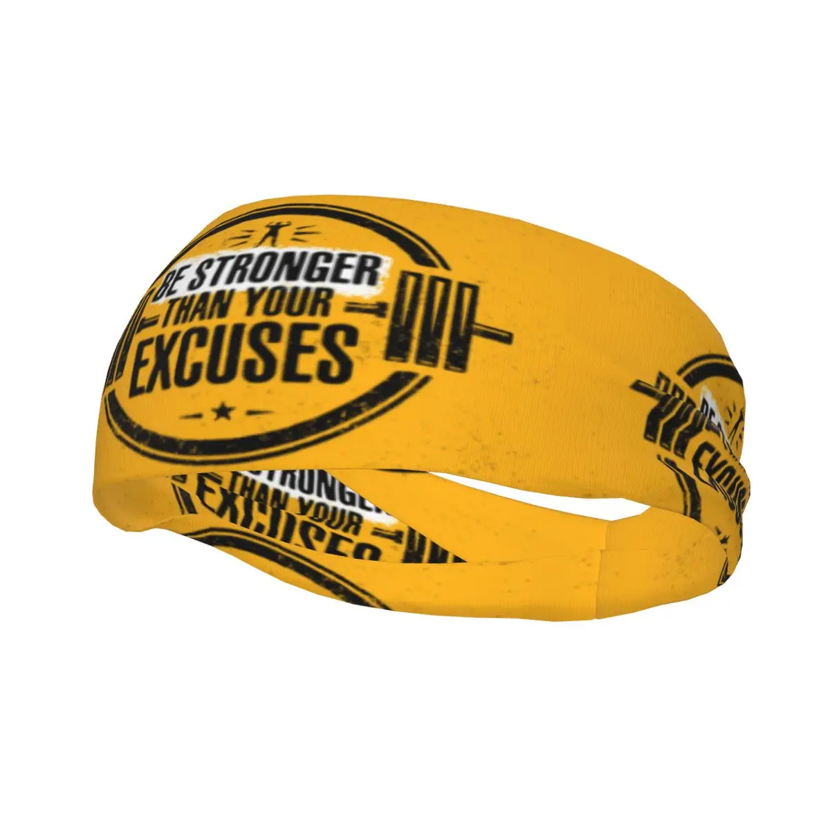 Будьте сильнее, чем ваши отправки, спортивная повязка на голову, нескользящая, быстросохнущая, для бодибилдинга, тренажерного зала, мотивирующая цитата, повязки на голову для футбола
