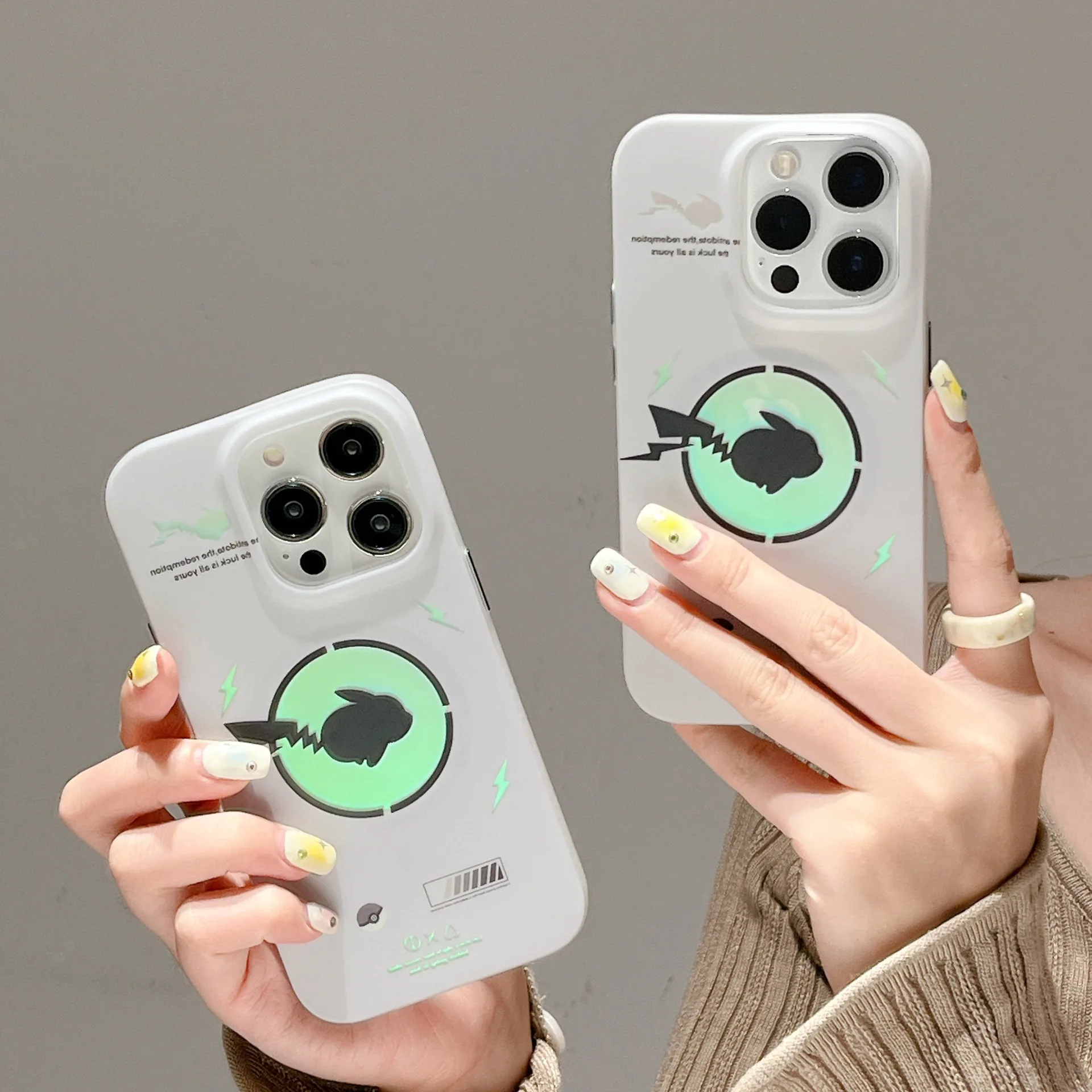 

Pokemon Anime for IPhone 14/13/12 Pro Max Phone Case with Support for Magsafe Cute Cartoon Pikachu Ip14pro Laser Protective Case