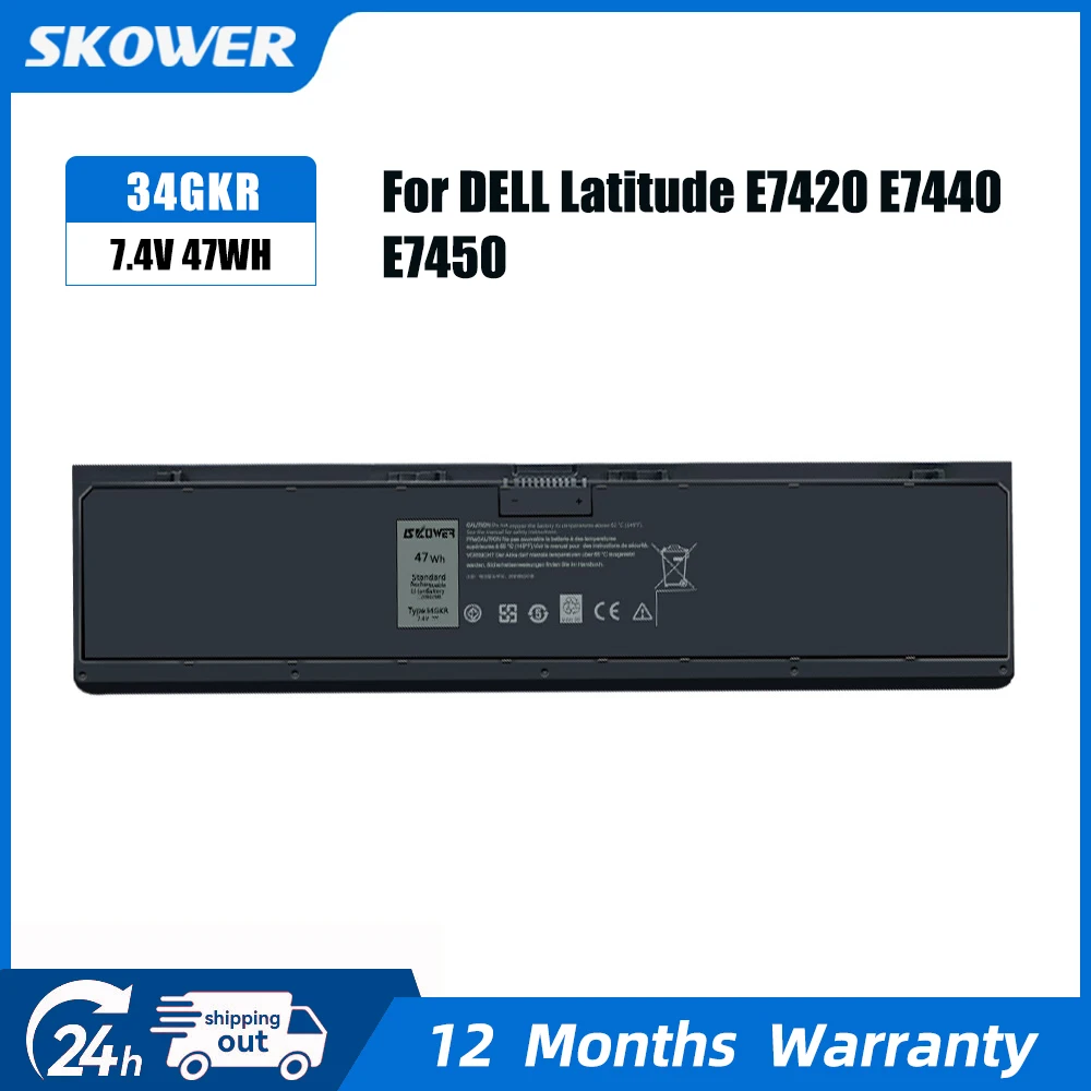 Фото Аккумулятор SKOWER 47WH 34GKR для DELL Latitude E7420 E7440 E7450 3RNFD PFXCR V8XN3 G95J5 5K1GW №1