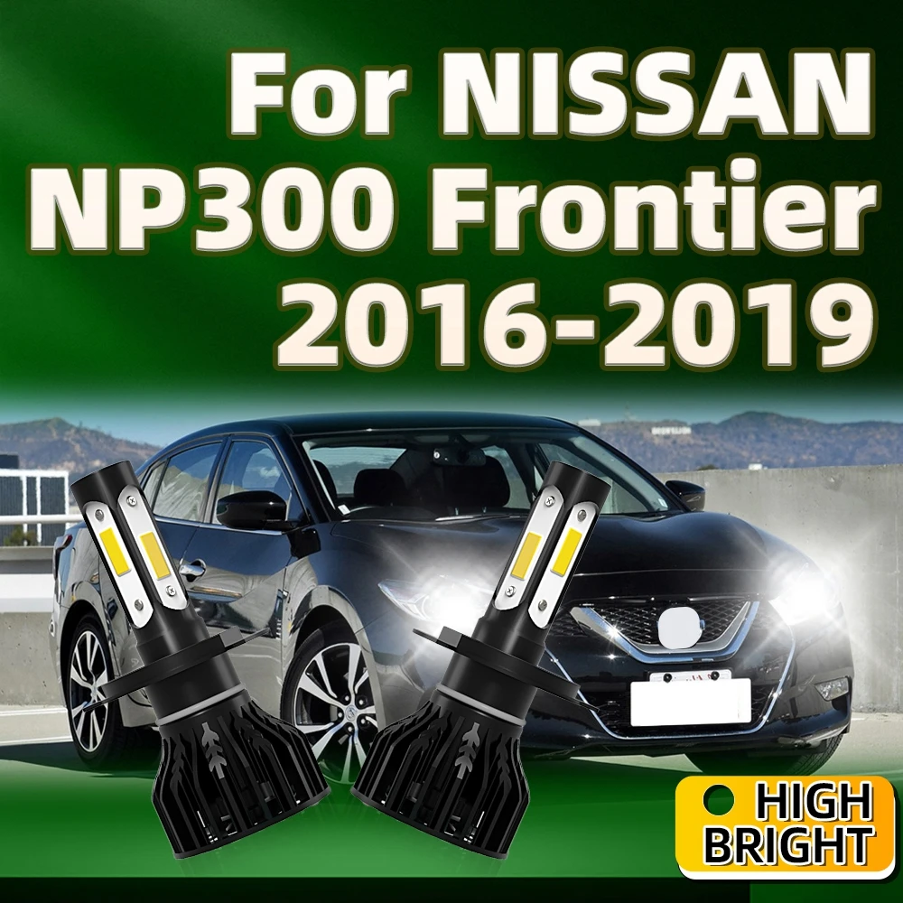 

2Pcs LED Headlights 40000LM H4 Turbo Lamp Car Light with Fan 6000K For NISSAN NP300 Frontier 2016 2017 2018 2019