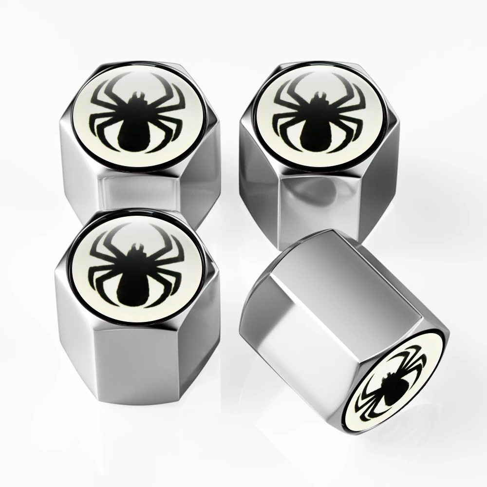 

Автомобильные колпачки стержня воздушного клапана, автомобильные аксессуары для Toyota Suzuki Mazda Ford, 4 шт., воздушная крышка с флагом паука, пыленепроницаемая крышка на колеса автомобиля