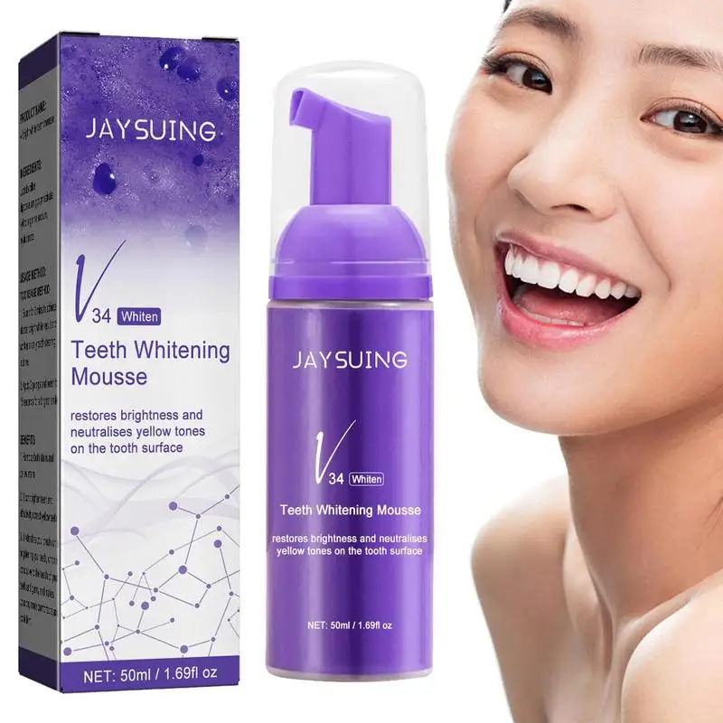 

Teeth Whitening Mousse Ultra-fine Teeth Whitening Mousse Foam 50ml Refreshing Breath Deep Cleaning Toothpaste Mousse Whitening