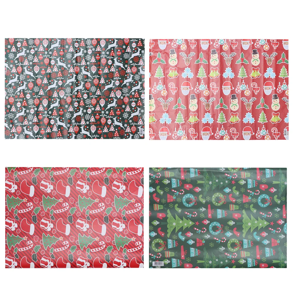 

12pcs Gift Wrapping Paper Book Wrapping Paper Diy Christmas Craft Scrapbooking Paper Kraft Tissue Paper