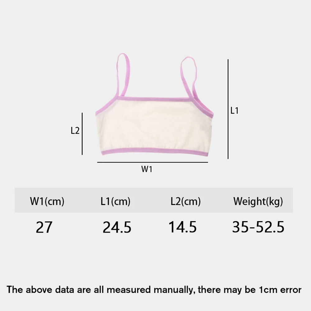 Хлопковый тренировочный бюстгальтер для девочек спортивные бюстгальтеры
