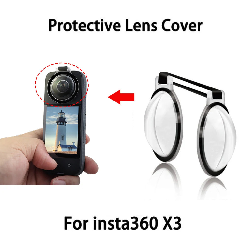 

Lens Cover for Insta360 ONE X3 Lens Guard Cap Screen Protector Waterproof Mirror Lens Protector for Insta 360 X3 Accessories