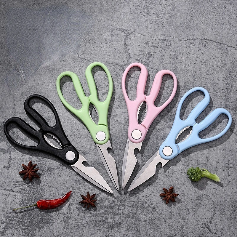 

Stainless steel multi-function scissors Household vegetable kitchen scissors Wholesale of meat food scissors kitchen items