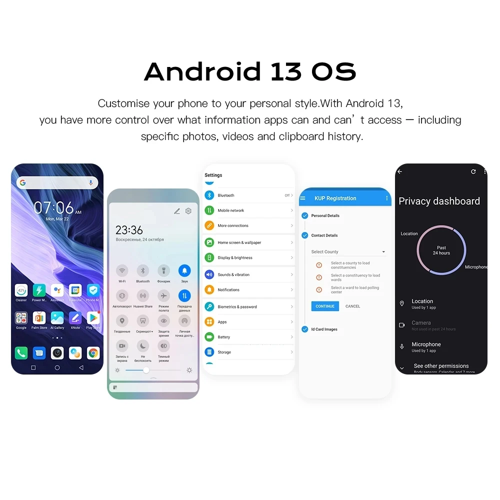 HOTWAV Note 12 Smartphone 6.8Inch HD Android 13 8GB+128GB Octa-Core Mobile Phone 48MP NFC 6180mAh Battery 20W Charging Cellphone