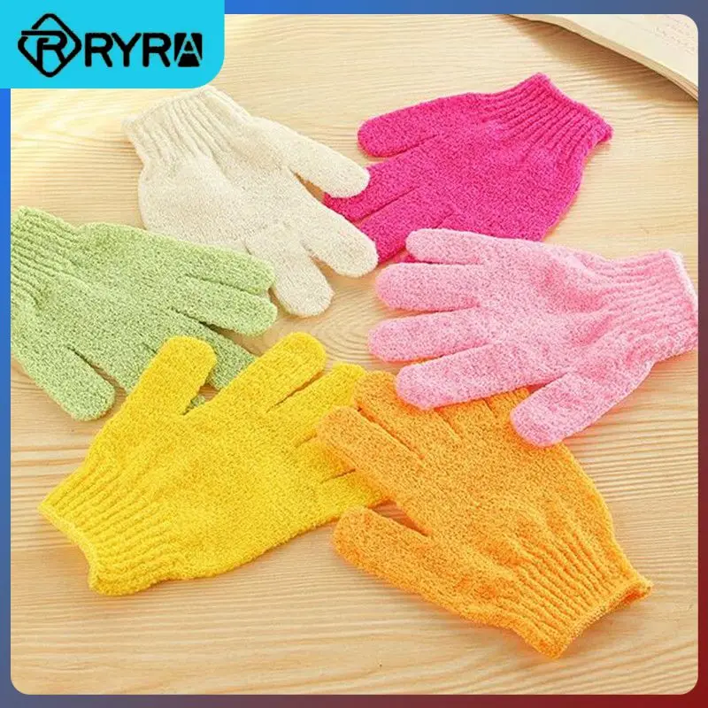 

2/4/5PCS Bath Gloves Exfoliating Cleaning Gloves Scrub Body Five Fingers Elastic Wipe Bathroom Accessories Shower Towel